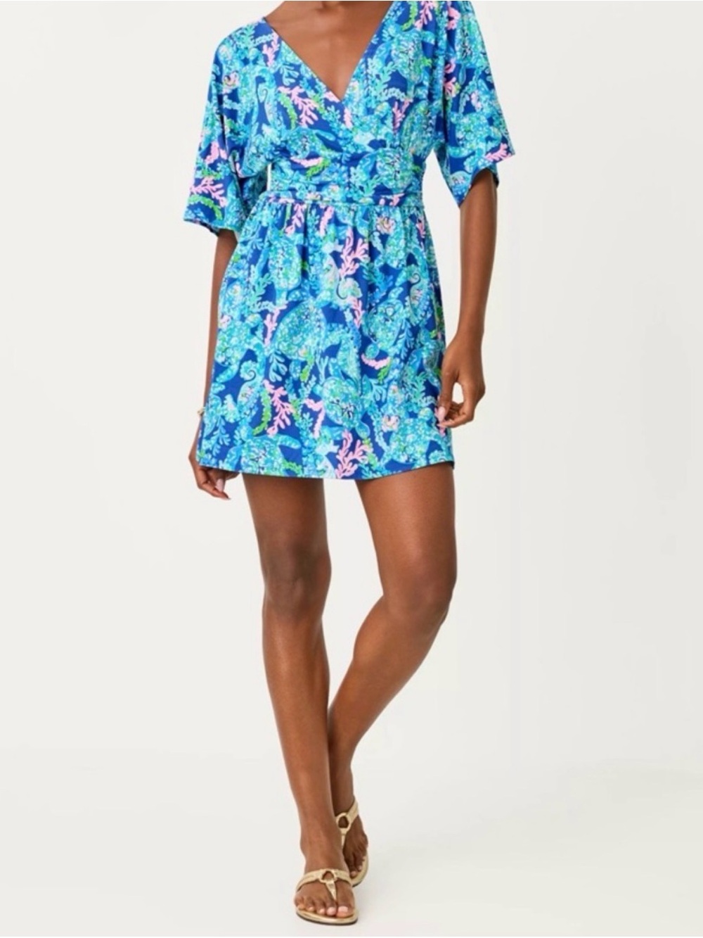 NWT Lilly Pulitzer XL Parigi Skort Romper “Corsica Blue Turtle Villa” ✨💲168